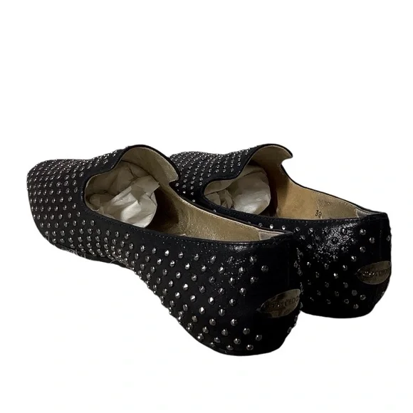 JIMMY CHOO Women’s Wheel Studded Suede Smoking Slipper Shoes Size 8.5 - Picture 4 of 9